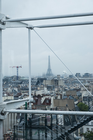 Eiffel Tower from Pompidou's Georges restaurant