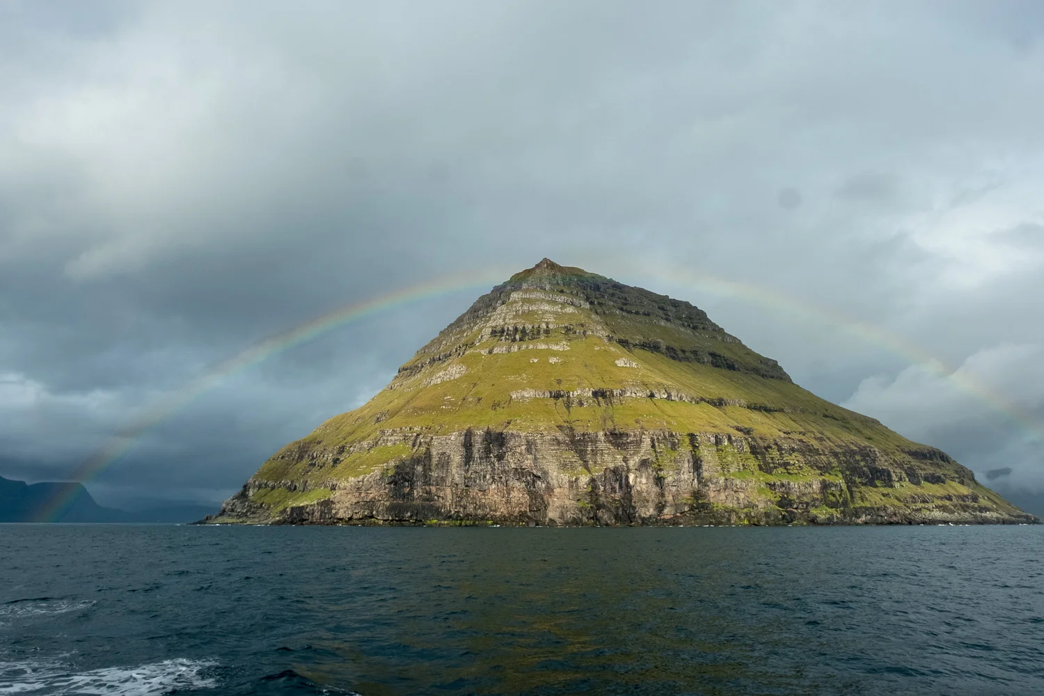 Rainbow over headland