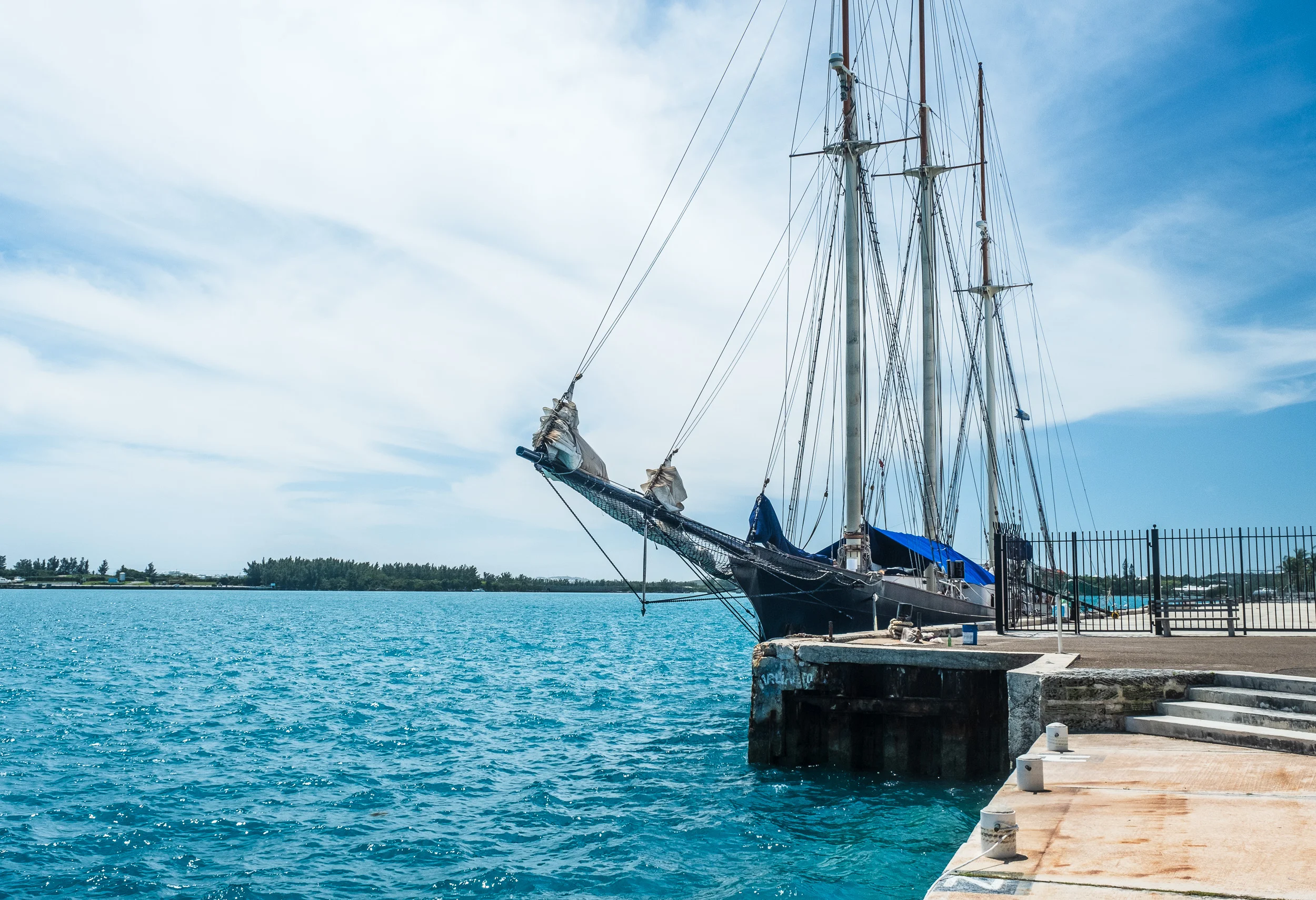 Blue Clipper at dock