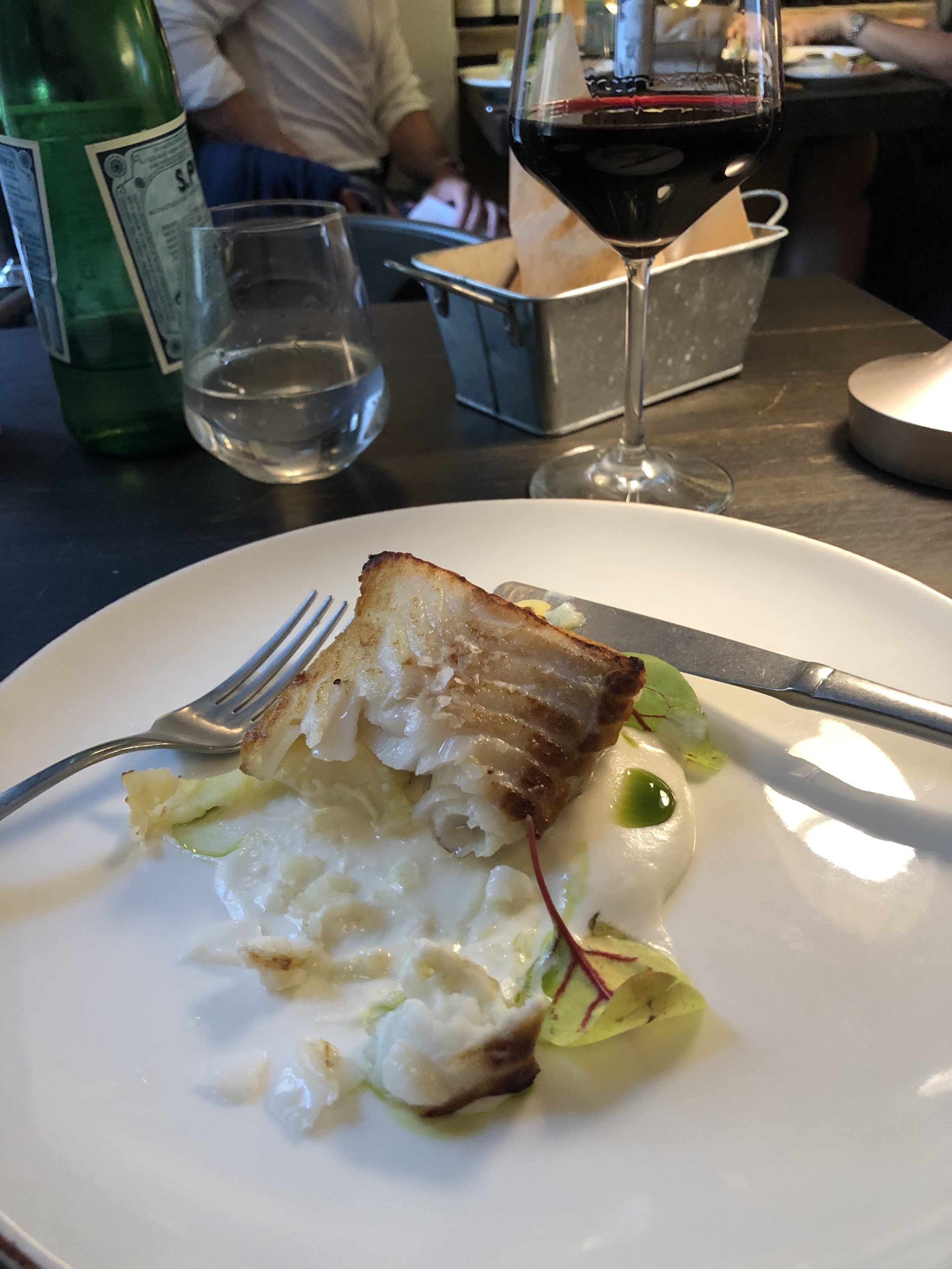 My cod at d’Alba. Never remember to shoot the picture before trying the dish!