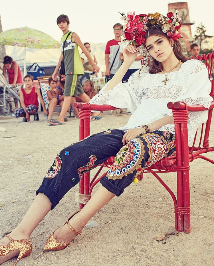 alexandra micu for VOGUE MEXICO Dolce & Gabbana couture