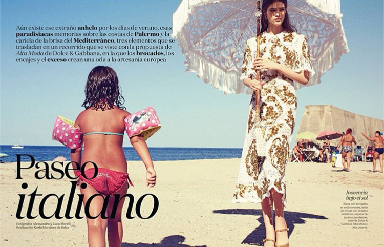 alexandra micu for VOGUE MEXICO Dolce & Gabbana couture