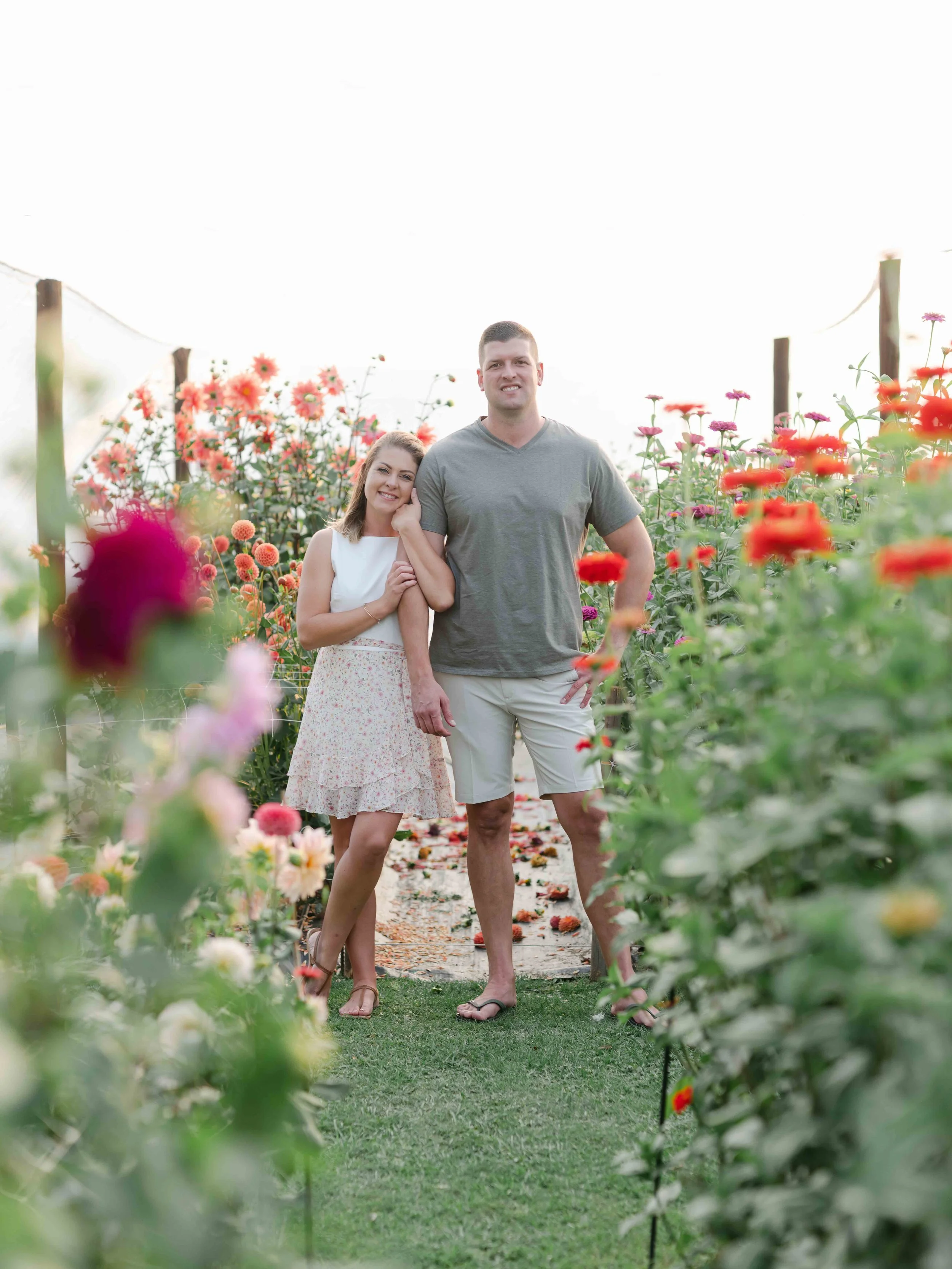Engagement at Floral Farm