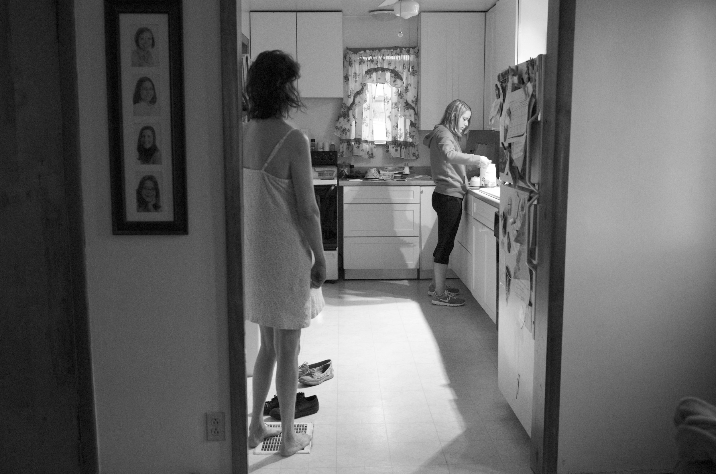  Karen stands on the heater to warm herself up. During weekdays, Joella wakes up at 6 a.m. to get ready for school. After Joella wakes Karen, she prepares her food for the day. Recently, a classmate told Joella she looked pregnant. This is her first 