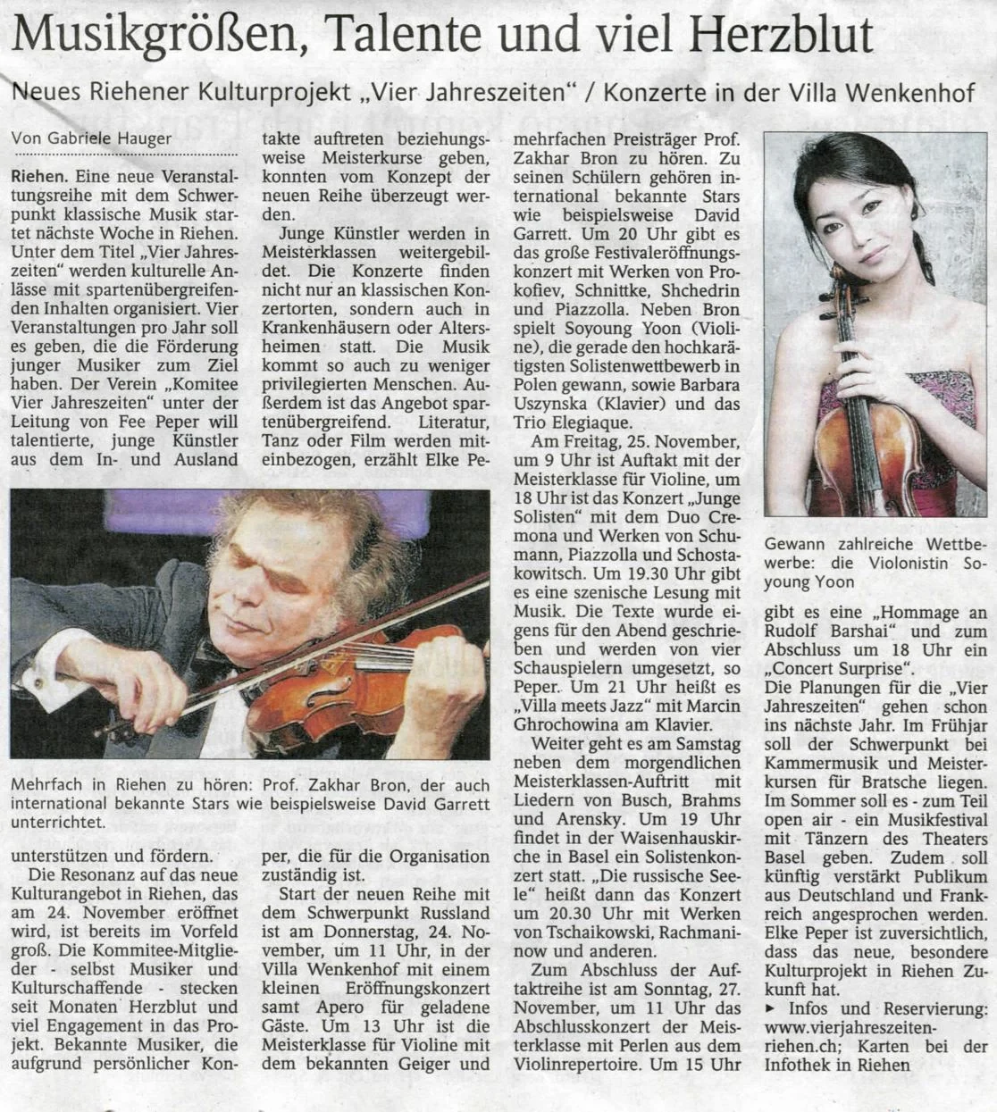 Die Oberbadische 18.11.2011