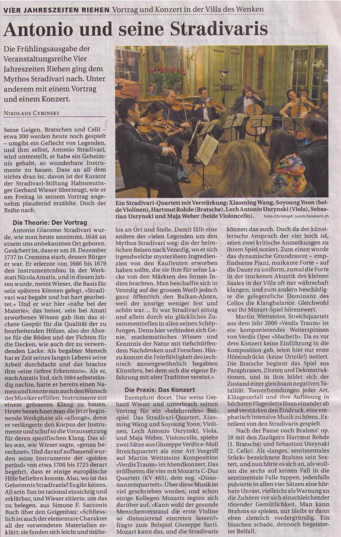 Riehener Zeitung 23.3.2012
