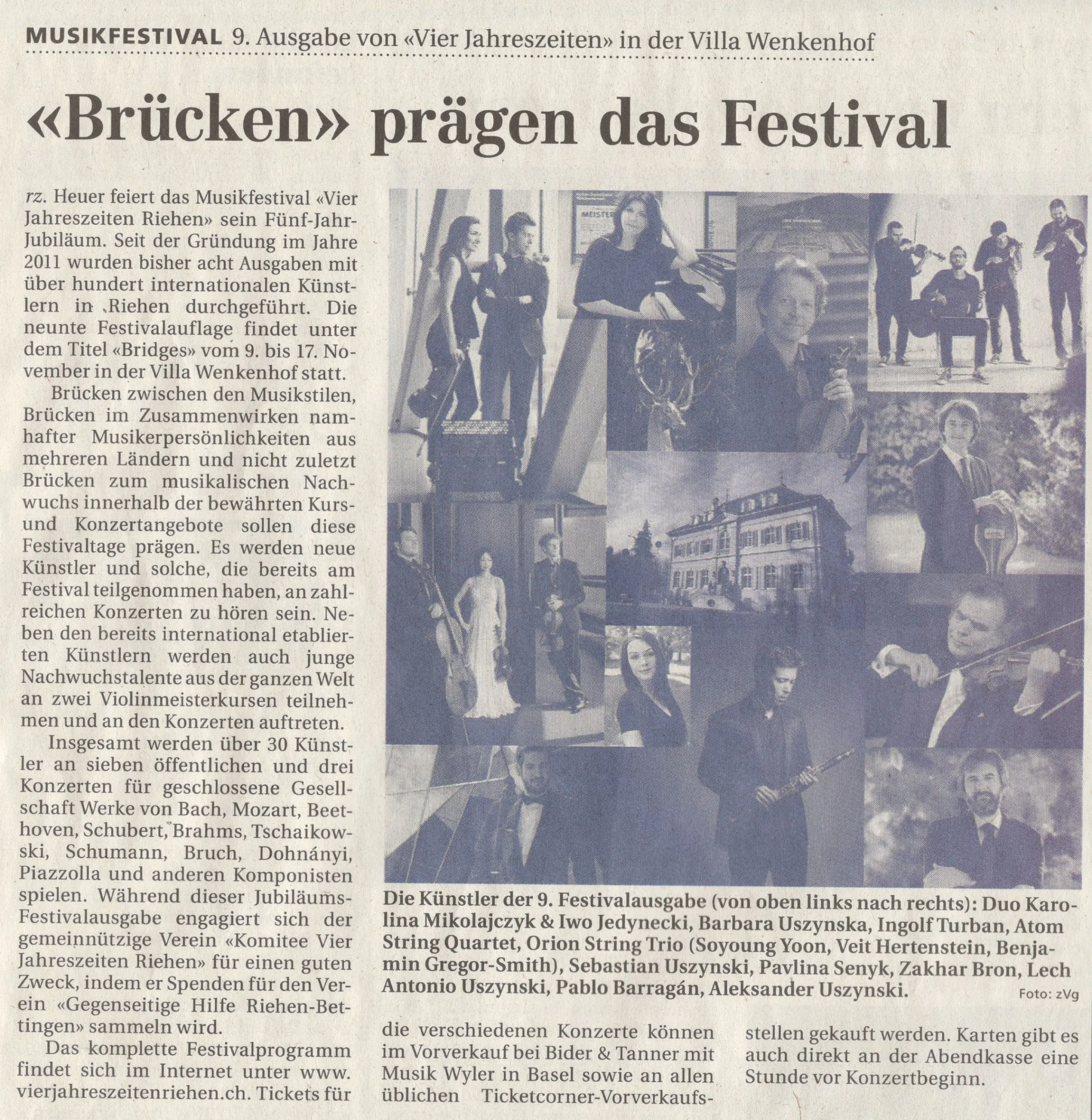 Riehen Zeitung 4.11.2016