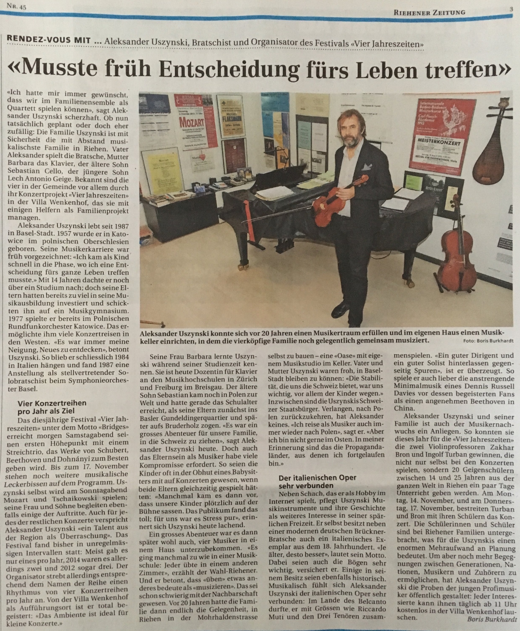 Riehener Zeitung 11.11.2016