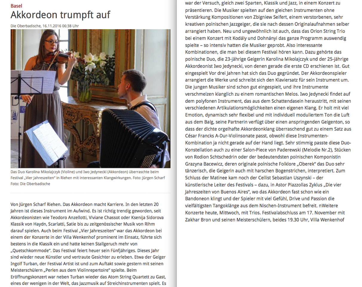 Die Oberbadische 16.11.2016