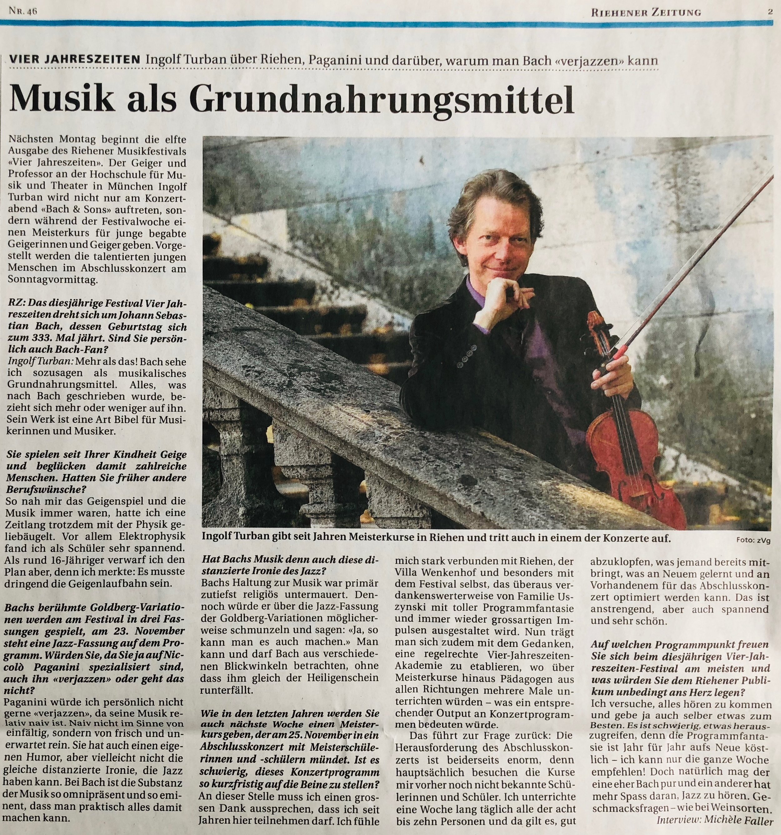 Riehener Zeitung 16.11.2018