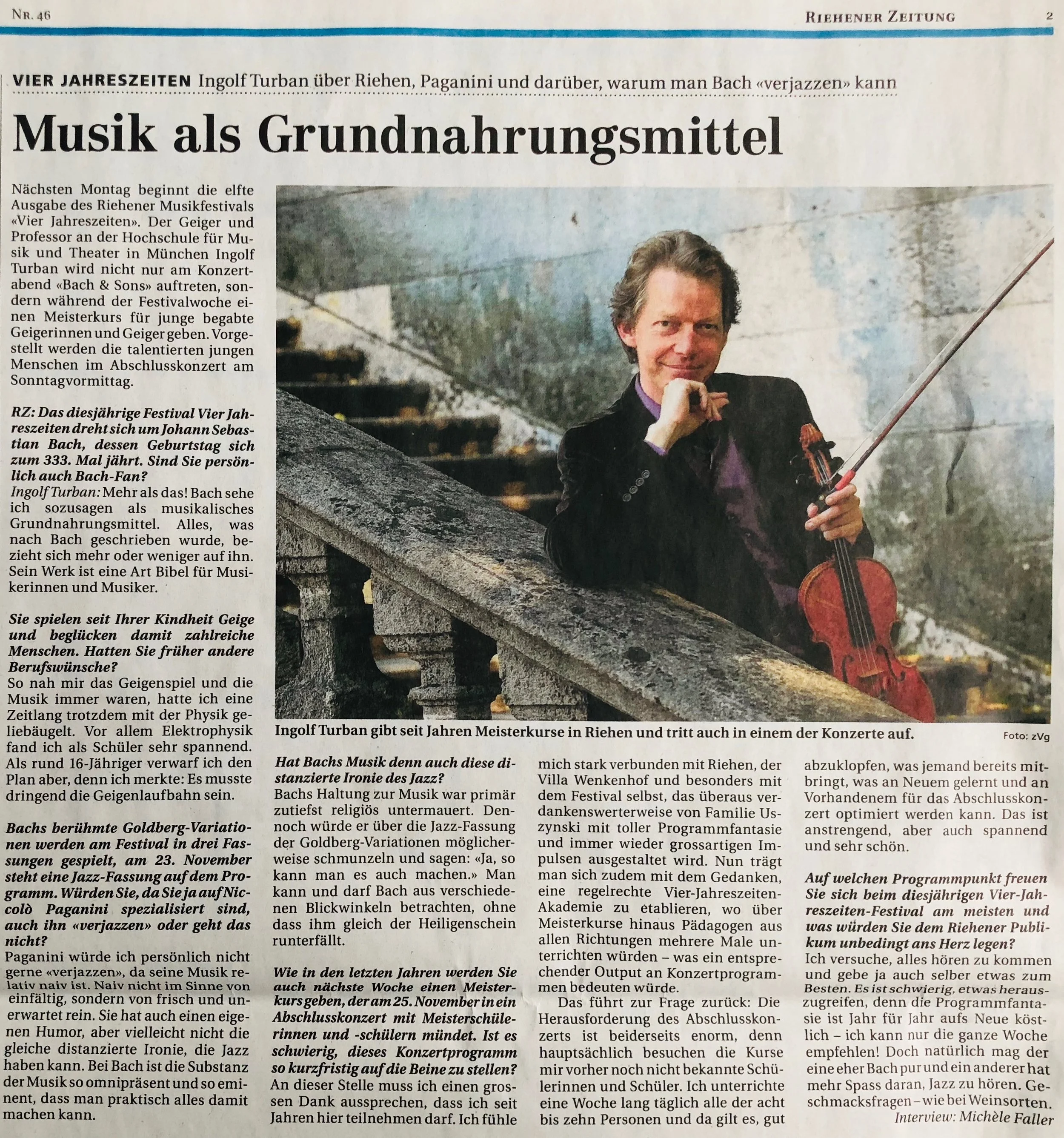 Riehener Zeitung 16.11.2018