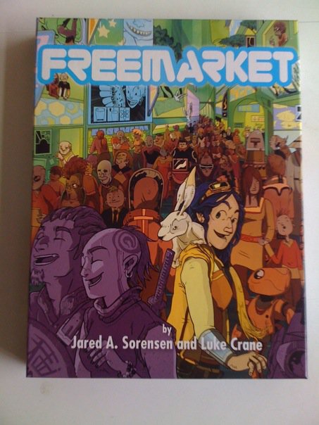 In 2007, Luke Crane and I were hired on to Hidden City Entertainment to make a prototype for a play-over-video RPG. June 10, 2010 we got the boxed set from the printers. Happy birthday, FreeMarket! You're one of the good 'uns.