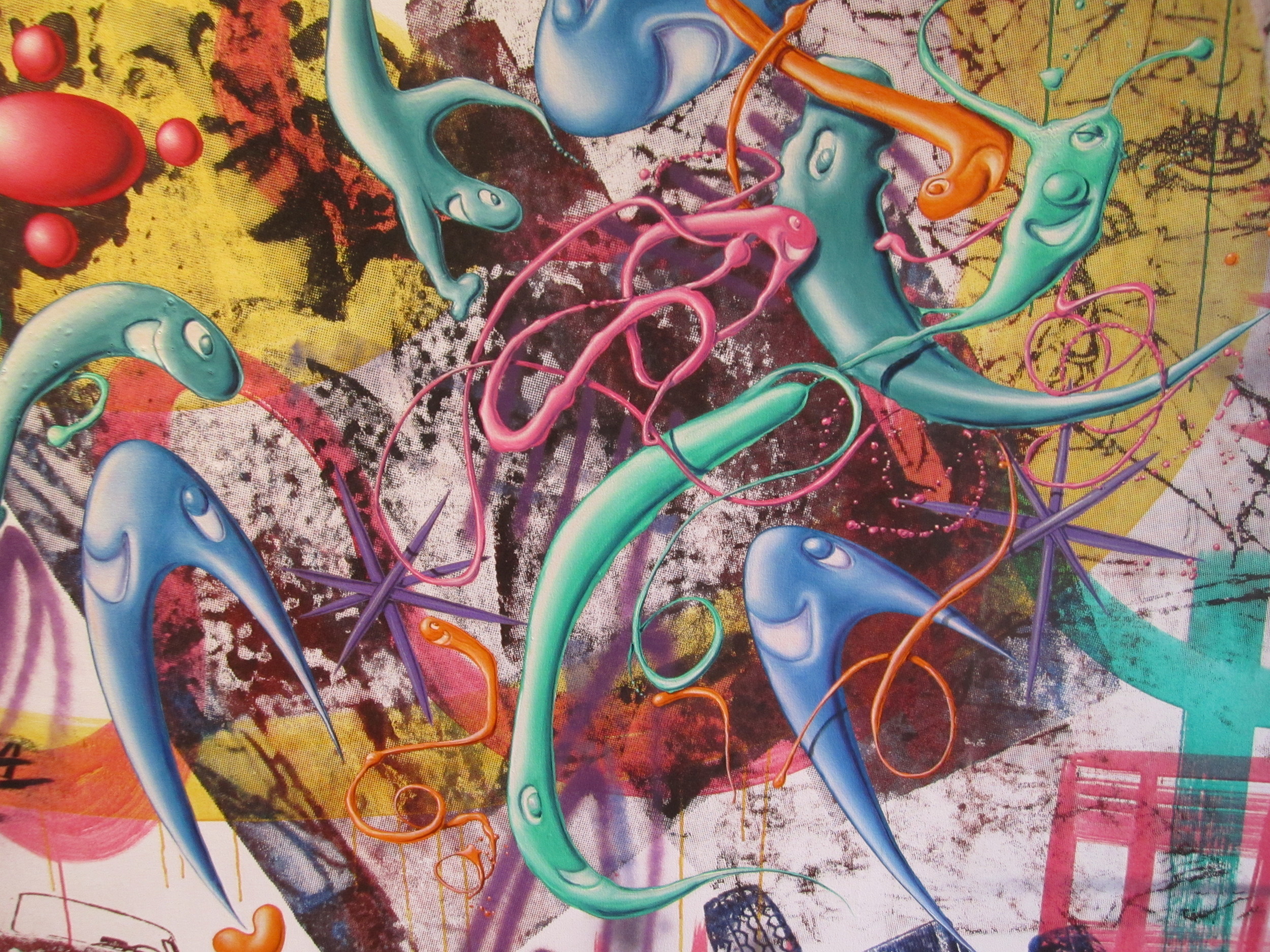Kenny Scharf, close up of Pop Renaissance , Nassau County Museum of Art