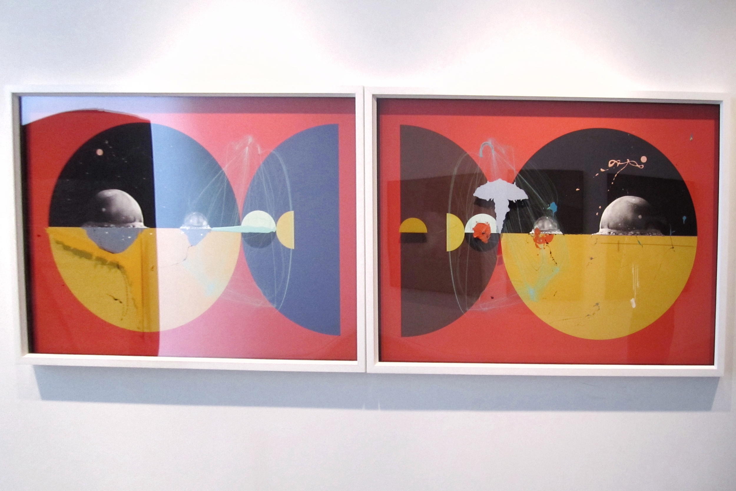 Aditya Pande , HALF LIFE FORM VII & IX (DIPTYCH), Mixed media on archival paper, 2012