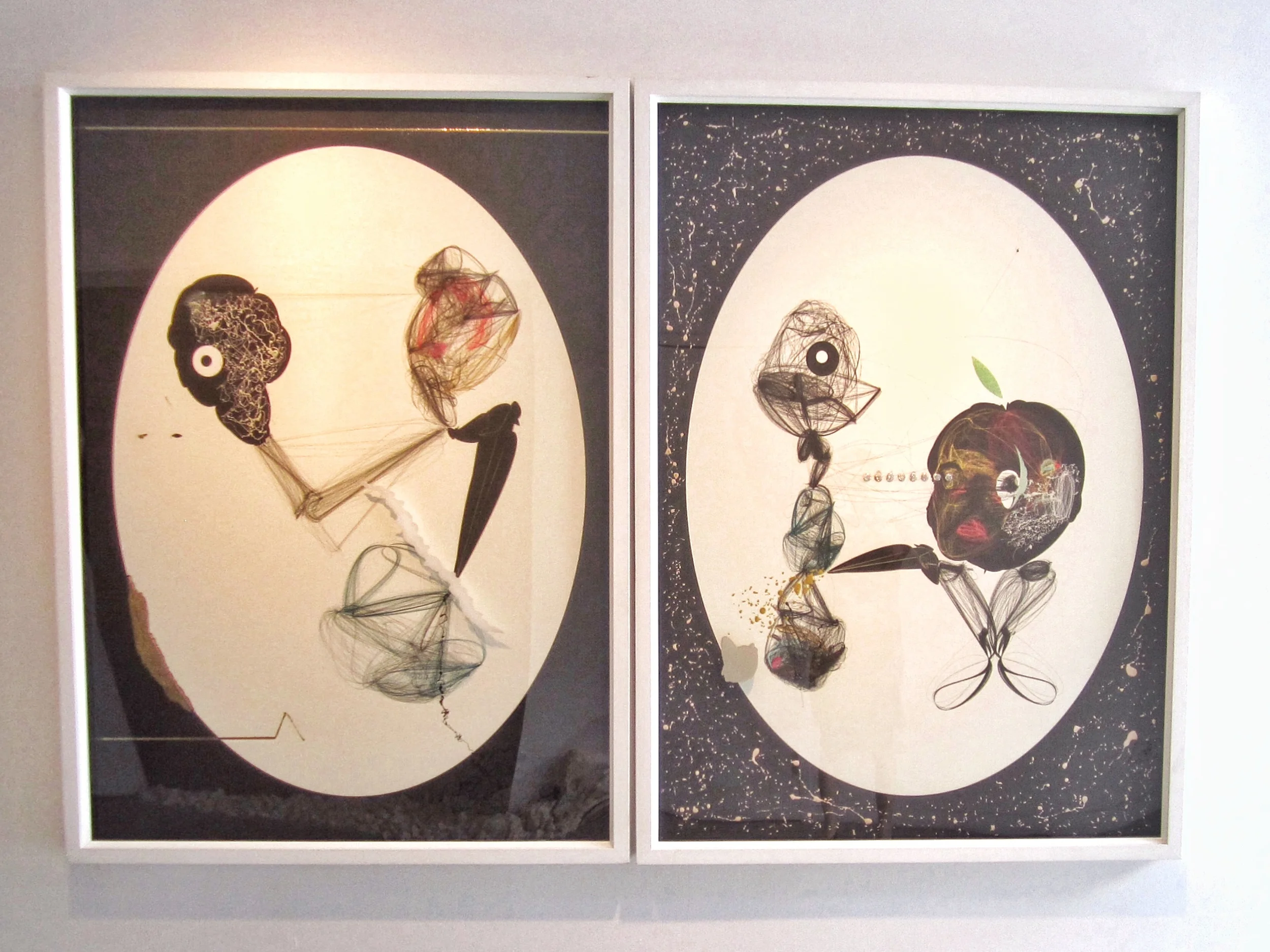Aditya Pande, A:H&M and C:H&M , Mixed media on paper, 2014
