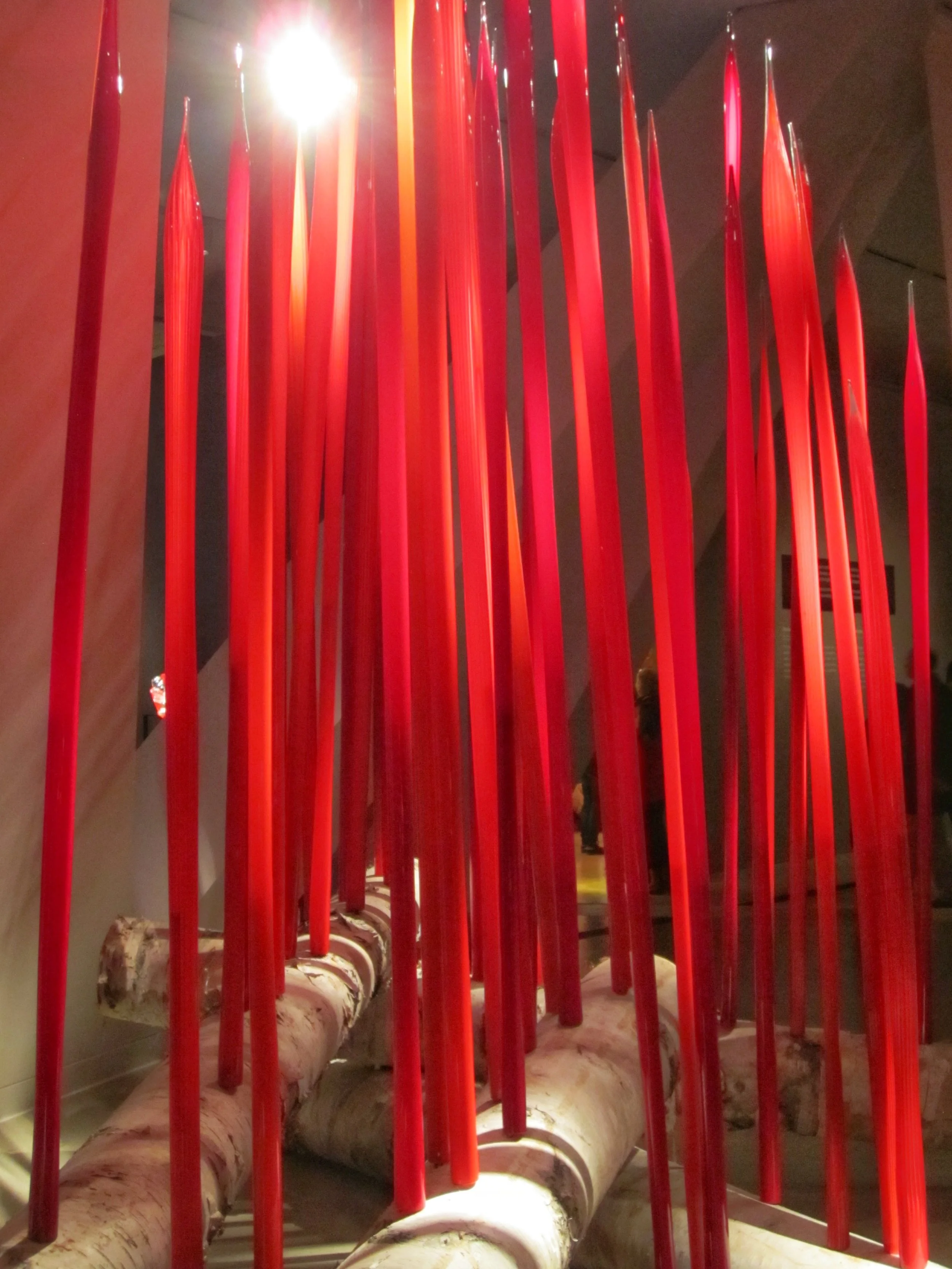 Chihuly's Red Reeds on Logs , 2016