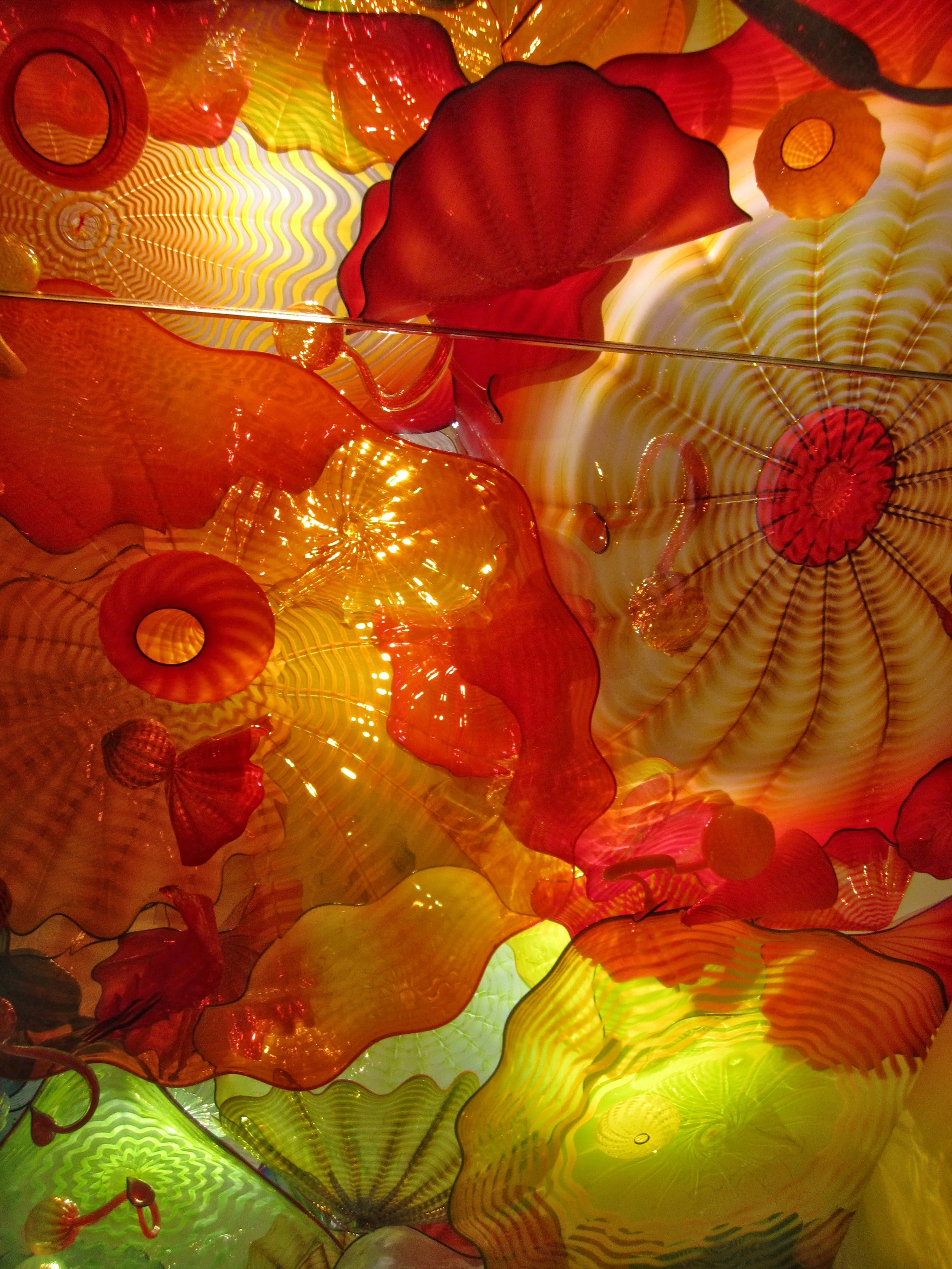 Detail of Chihuly's Persian Ceiling installation