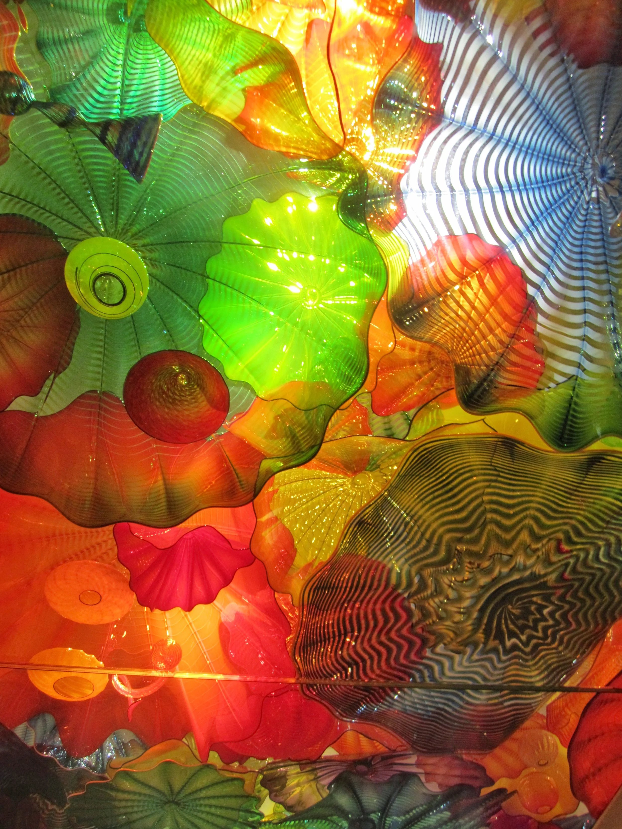 Detail of Chihuly's Persian Ceiling installation