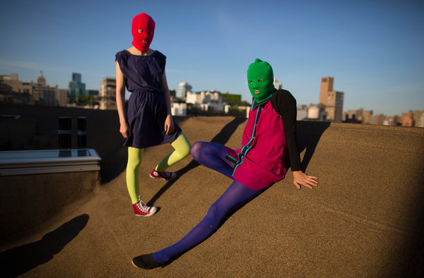 NYT's cover photo for their story on punk rock group Pussy Riot-- curious who styled this shoot. Image: New York Times