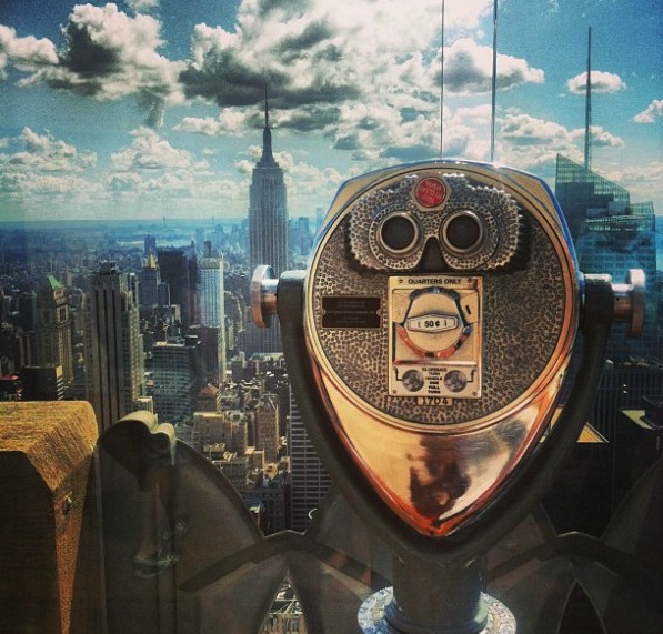 Looking out over the NYC skyline from Rockefeller Centre towards the Empire State Building and downtown-- this year's field school will be traveling to NYC from May 25-June 7, and then jet off to the Venice Biennale from June 8-14