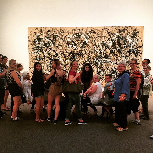 We made a special visit as a group to see Jackson Pollock's Autumn Rhythm (1949) at the Metropolitan Museum of Art on Day 5. We began the field school looking at this painting and examining how New York became the centre of the art world following World War II with both the rise of the Abstract Expressionist movement and the promotion of Pollock as the new poster boy for New York's modern art scene.