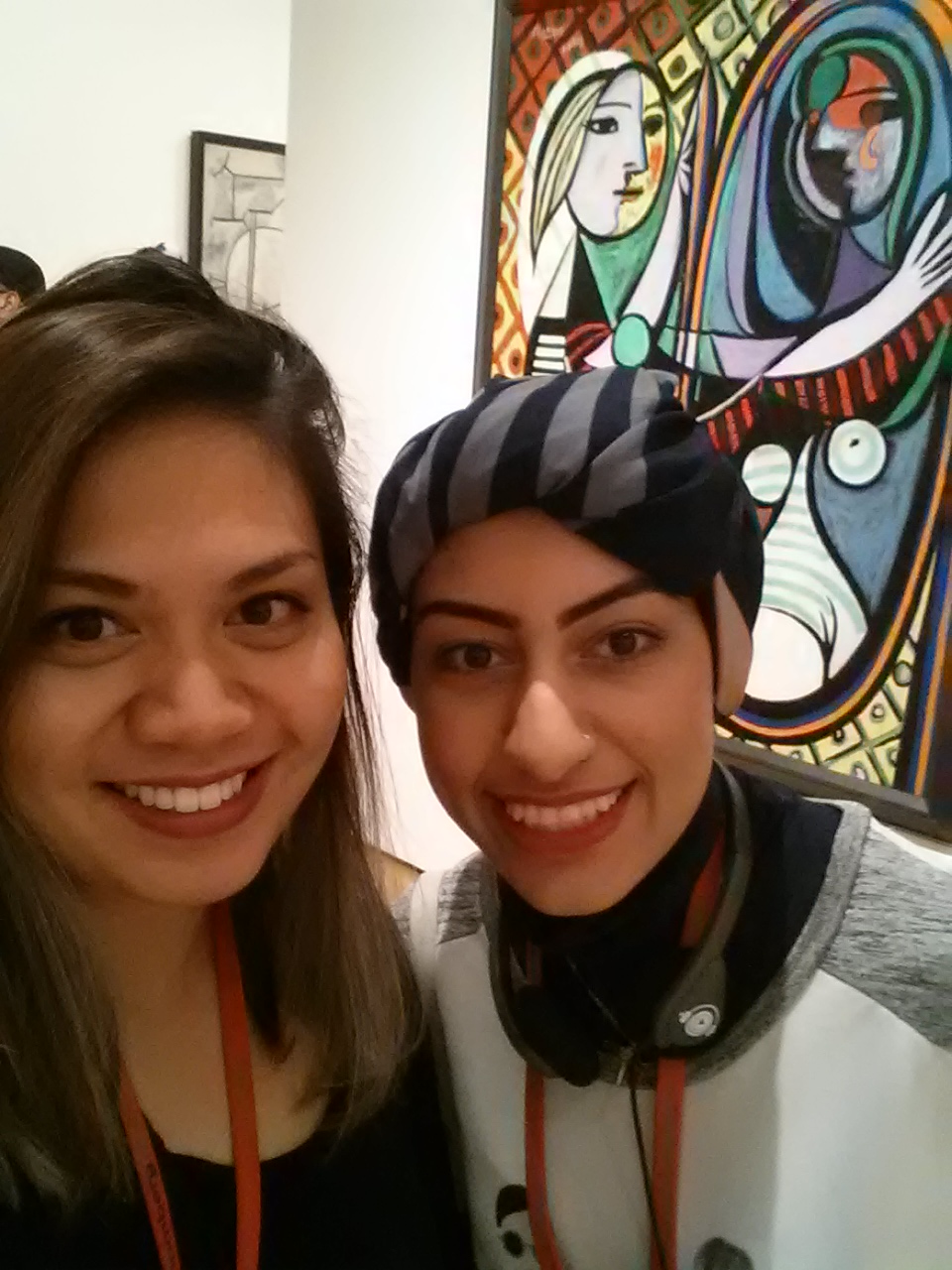 Pauline and Durrah enjoying the visit to MoMA