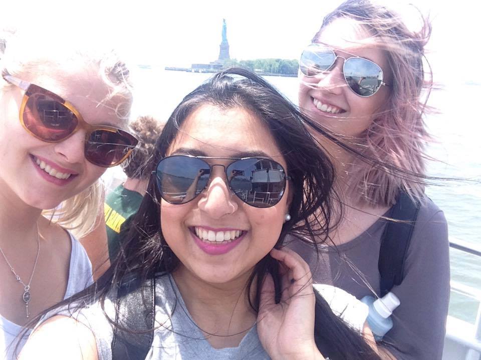Olivia, Jessica, and Michelle, aka "the Fashion Girls" are all in the Fashion Technology and Design Program at KPU. Here they are on the boat tour of New York City.