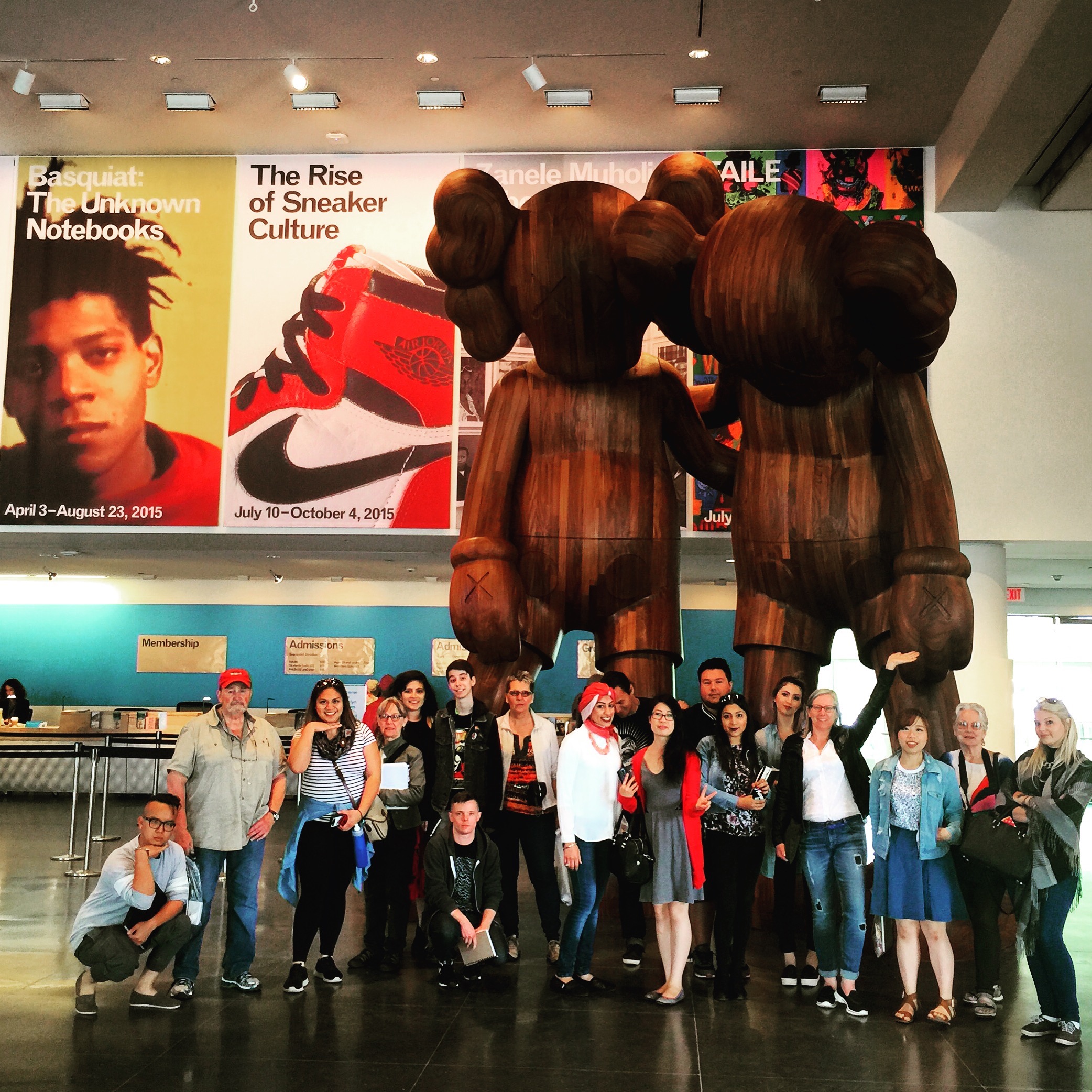 Group photo at the Brooklyn Museum-- Cathrina is the third person from the right in the right hand side of the photograph.