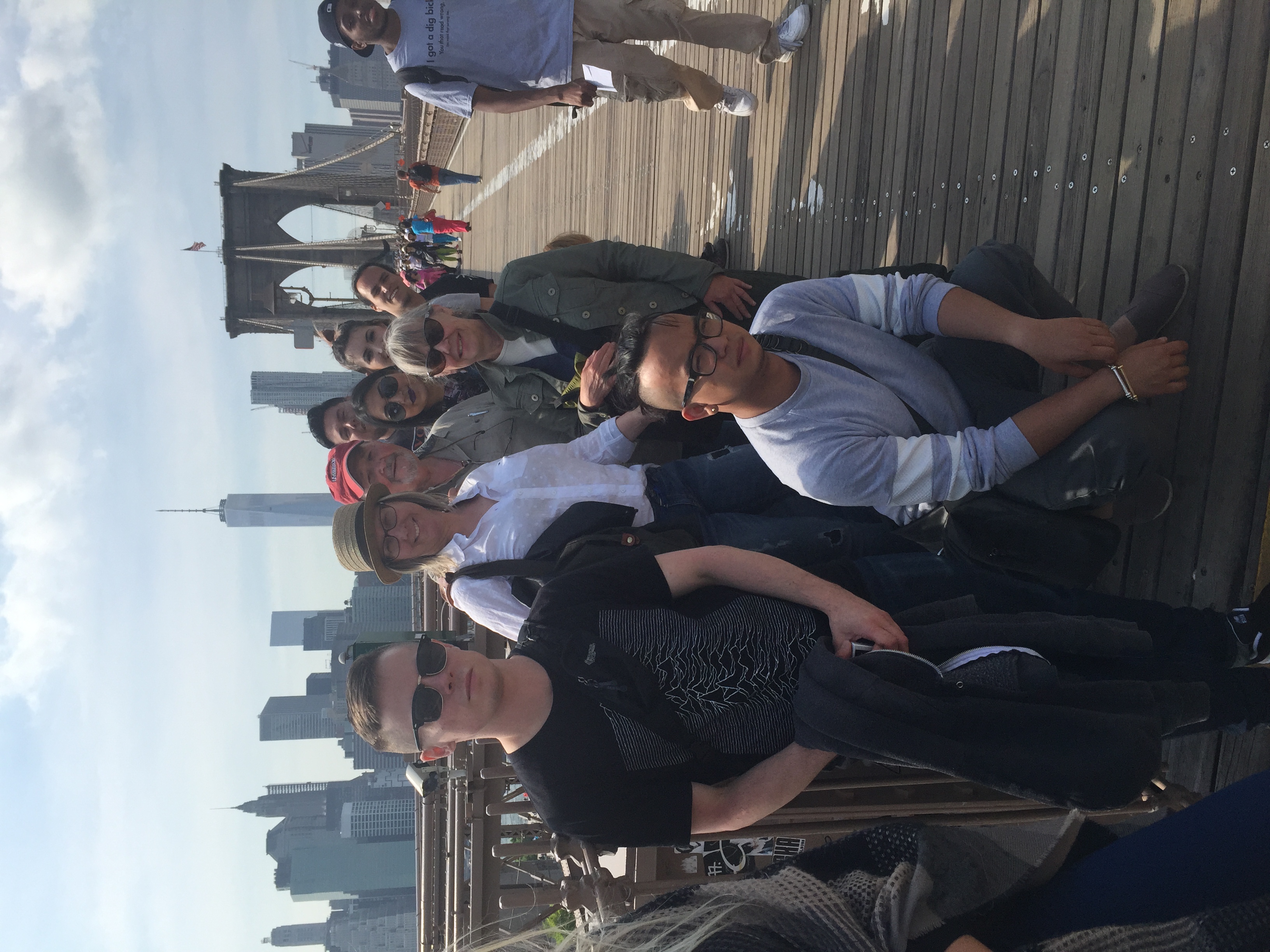 Walking the Brooklyn Bridge was a fantastic opportunity to take in another perspective of the Brooklyn and Manhattan skyline. Eric at the very front of the group.