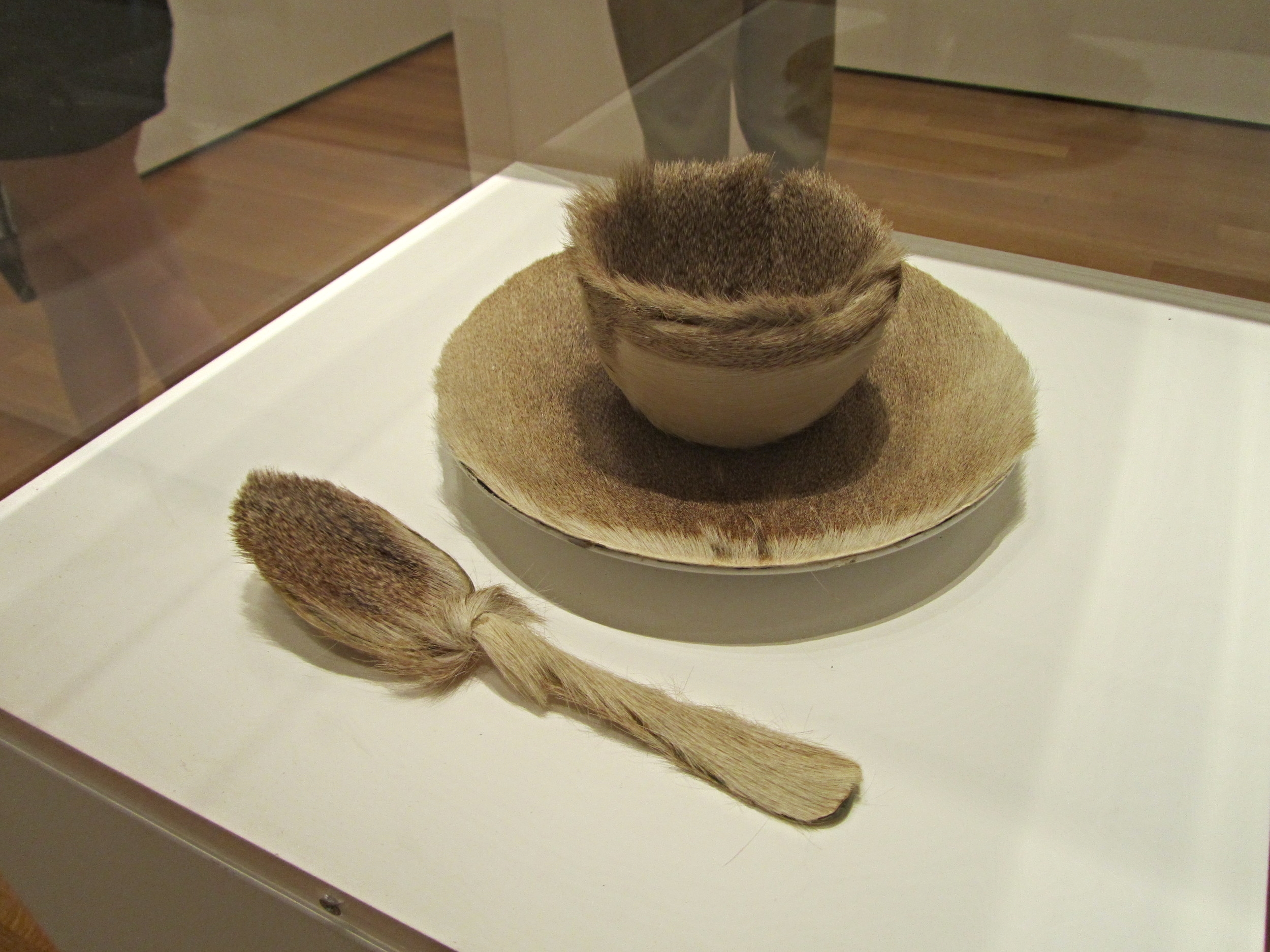 Angela enjoyed seeing some of the iconic art studied in art history classes. Here she captures a picture of Meret Oppenheim's Breakfast in Fur (1936).