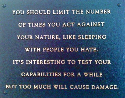 Andi was assigned Jenny Holzer's You Should Limit the Number of Times... (1980-82) from MoMA's collection