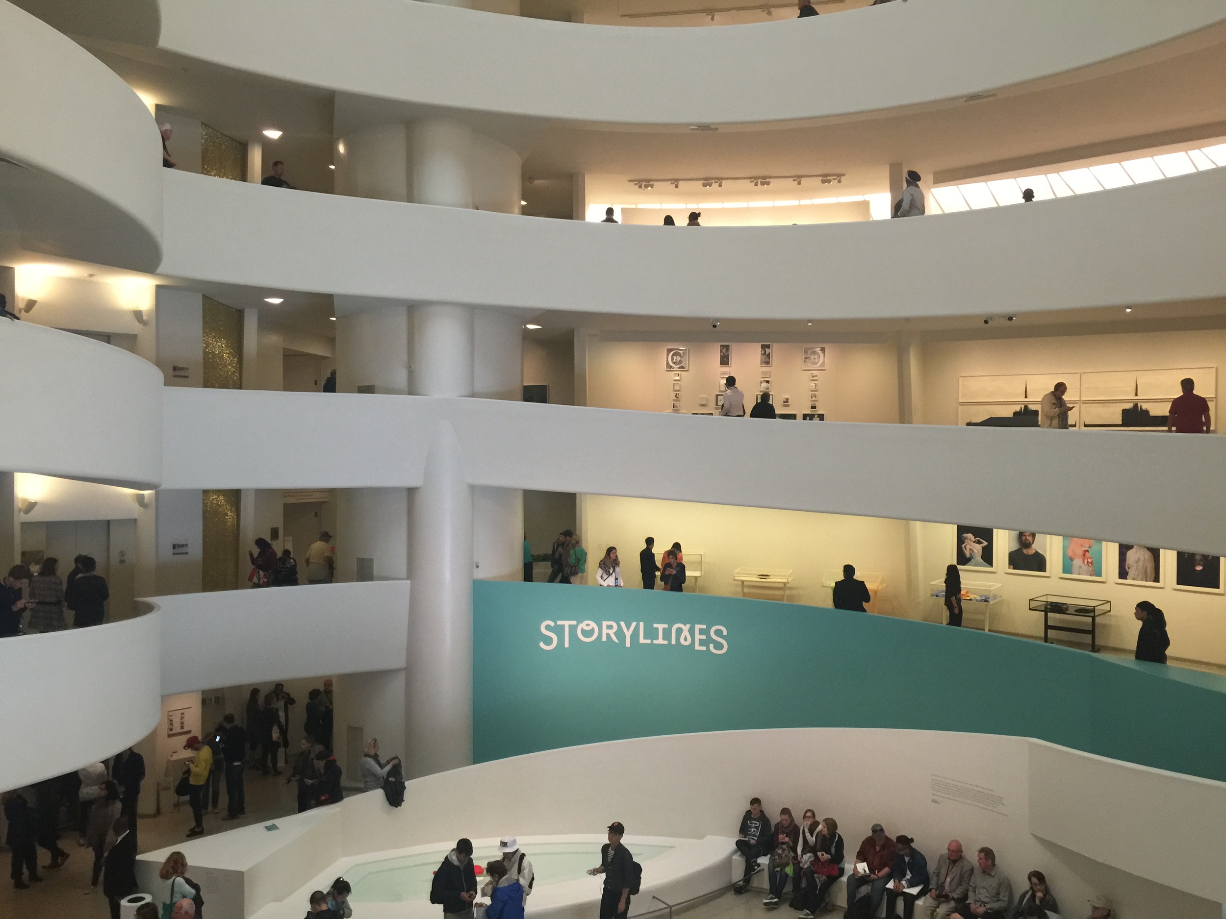 Inside the spaces of the Guggenheim Museum.