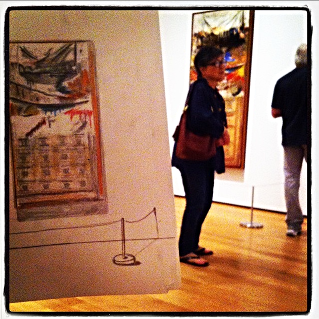 As one of his studio assignments while in New York, Cody sketches The Bed while at MoMA and photographs a side by side shot, later to be uploaded to the class's Instagram feed .