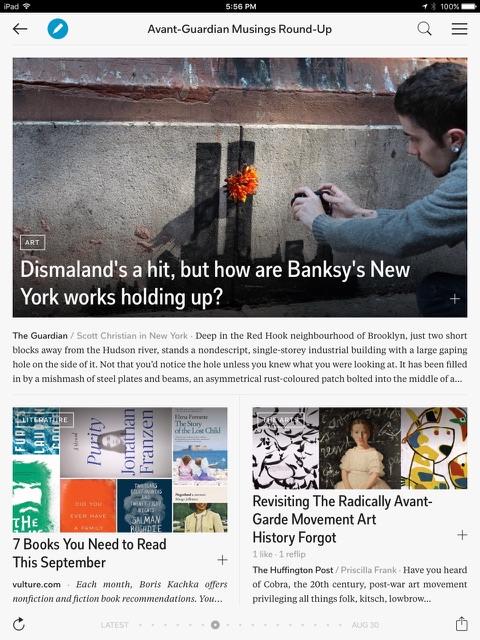 One of the best features of Flipboard is that you can collect stories and information on highly targeted topics.