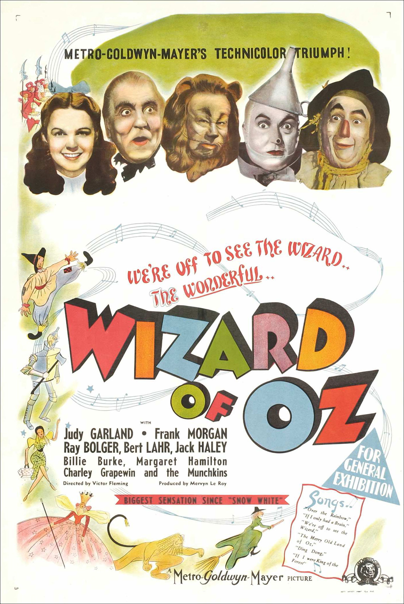 The Wizard of Oz, dir. Victor Fleming (1939) original movie poster.