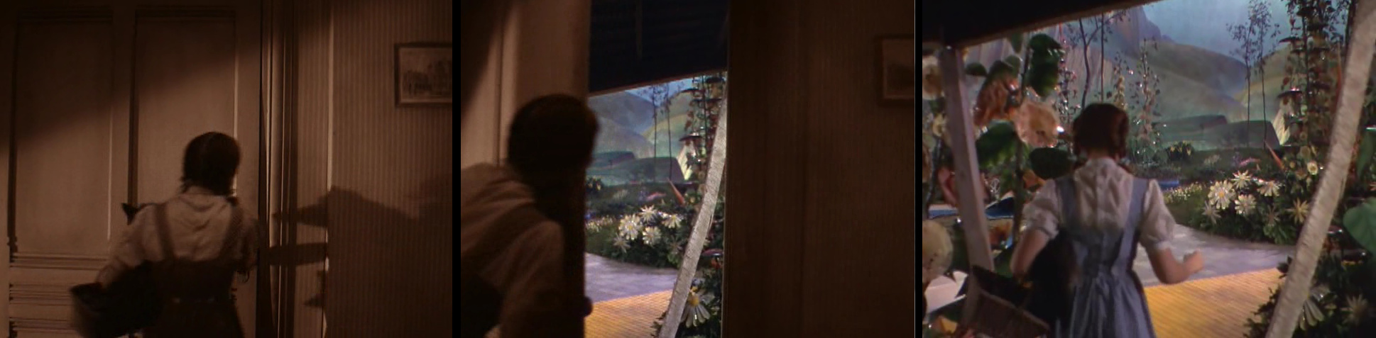 Transitions from black and white sepia tones to Technicolor occur at both the start and end of the film.