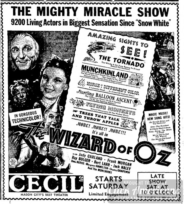 A newspaper advertising of The Wizard of Oz from 1939 shows how much the technological elements and special effects of the film were foregrounded. 