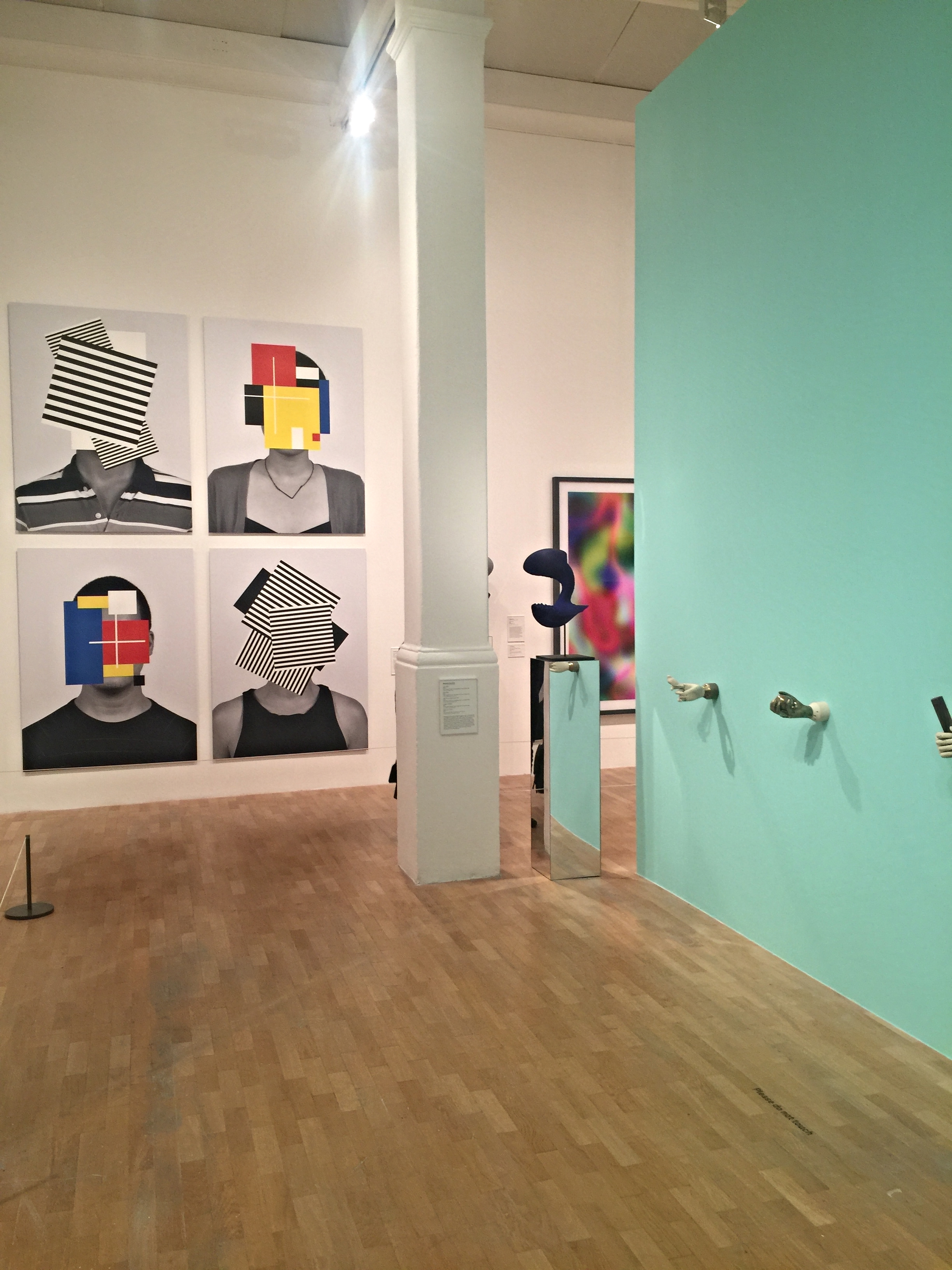 Interior Shot of exhibition with Douglas Coupland,&nbsp; Deep Face  (2015) in background. 