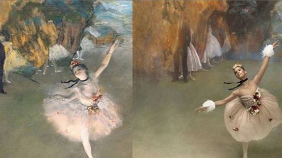 "Misty Copeland uses high fashion to flawlessly re-create Degas' ballerinas"