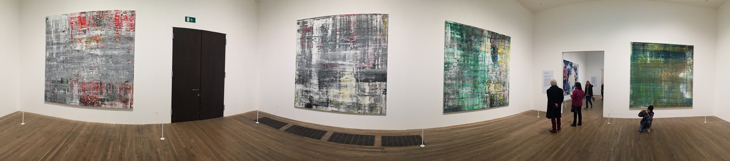 A panoramic shot of the Gerhard Richter room at the Tate Modern-- a sight to behold.