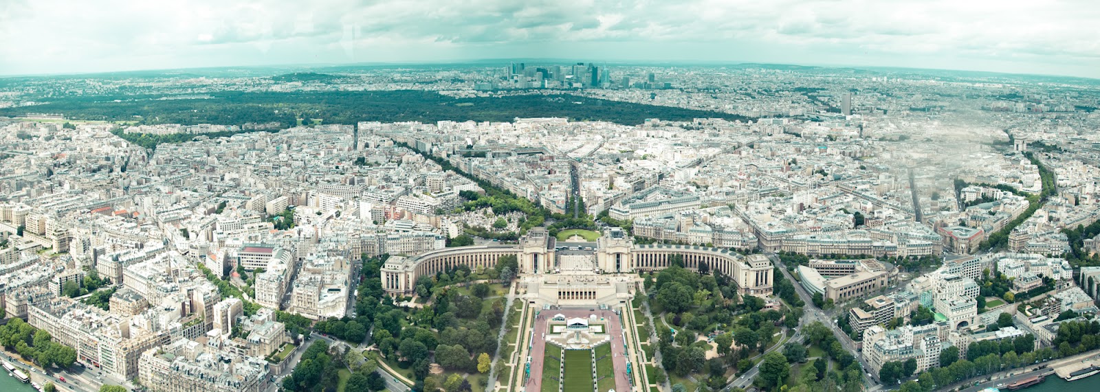 Taken during the Paris/Documenta 2012 Field School, photo courtesy of Kyubo Yun . A majestic view of Paris from atop the Eiffel Tower-- notice the Haussmannized streets and urban planning.