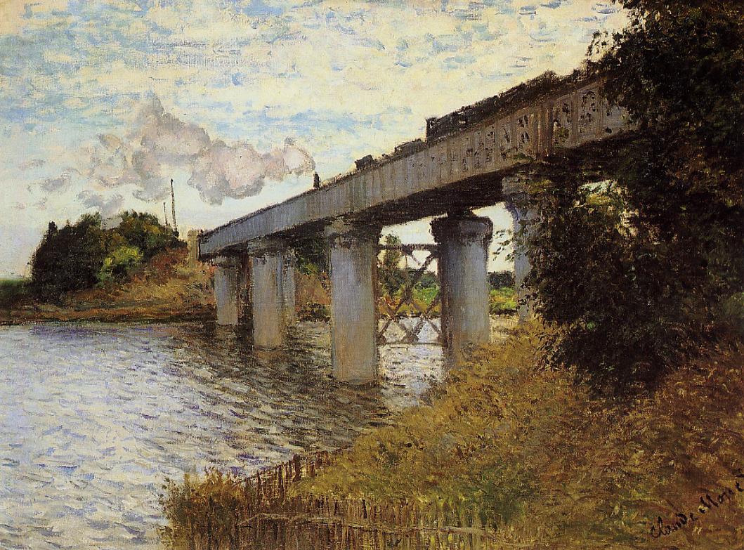 Cameron was assigned Claude Monet's The Railroad Bridge of Argenteuil (1874)
