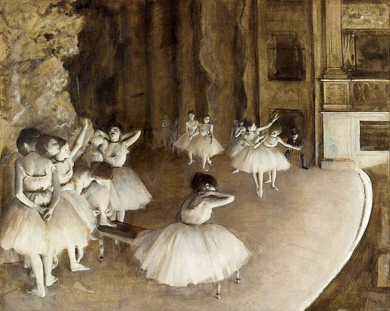 Edgar Degas's Ballet Rehearsal on Stage (1874) was Tiffany's assigned image from the Orsay Museum.
