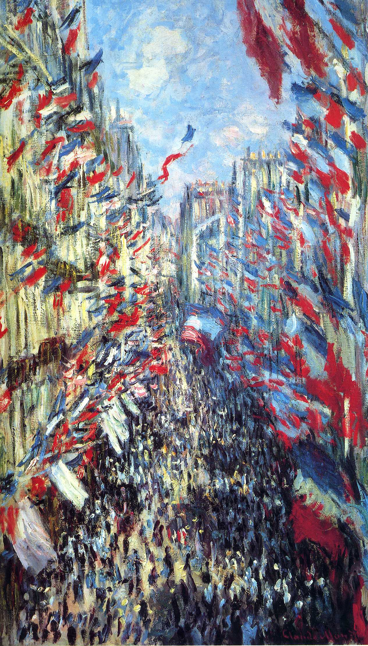 Dorothy was assigned Monet's Rue Montorgueil (1870) from the Orsay collection.