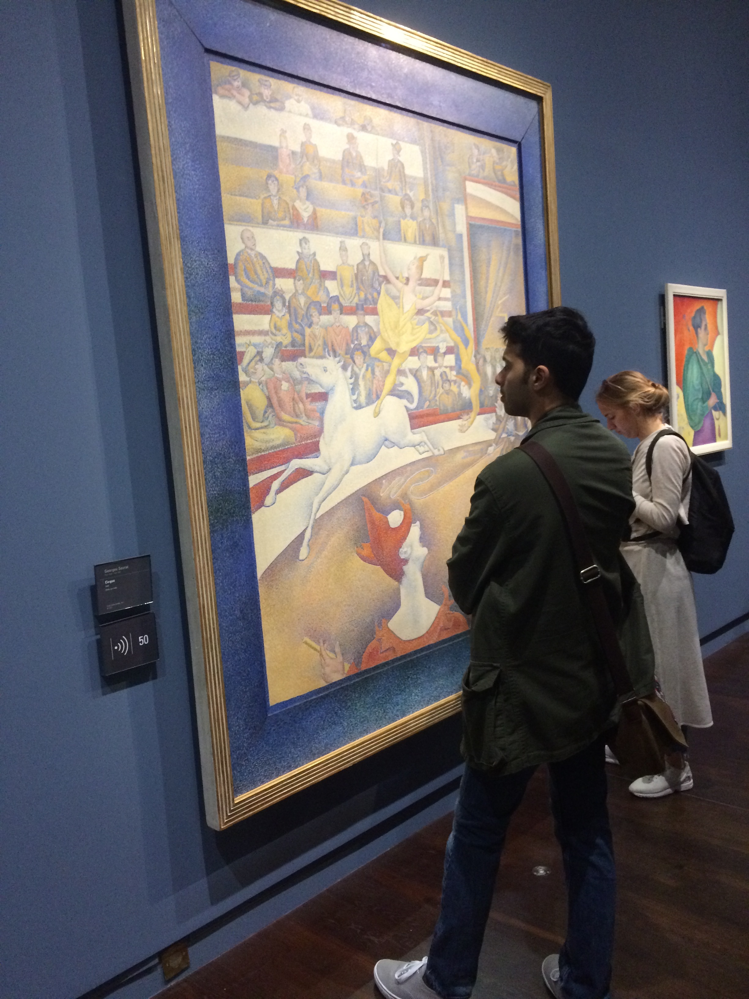 Seeing his assigned image up close, Stephane was surprised by his reaction to Seurat's painting.