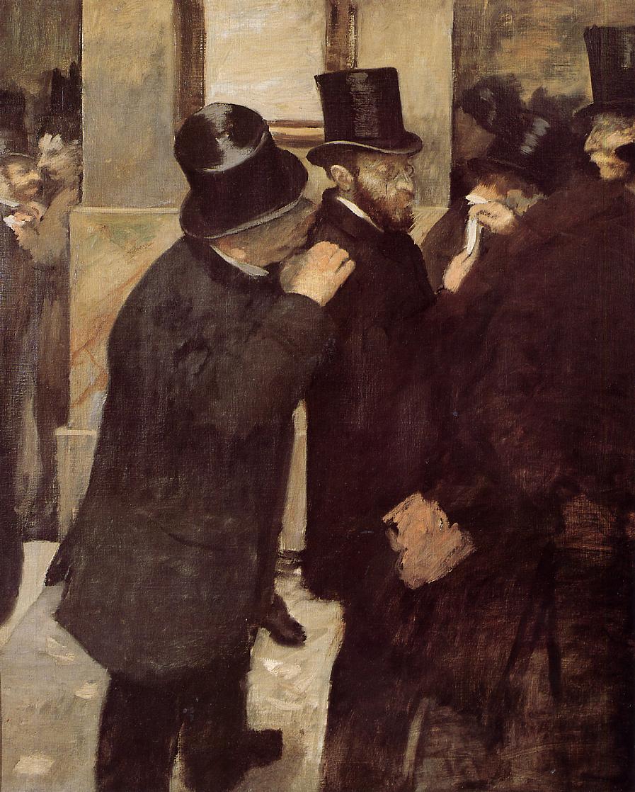 Kate was assigned Edgar Degas's Portraits at the Stock Exchange (1878 – 1879) from the Orsay collection.