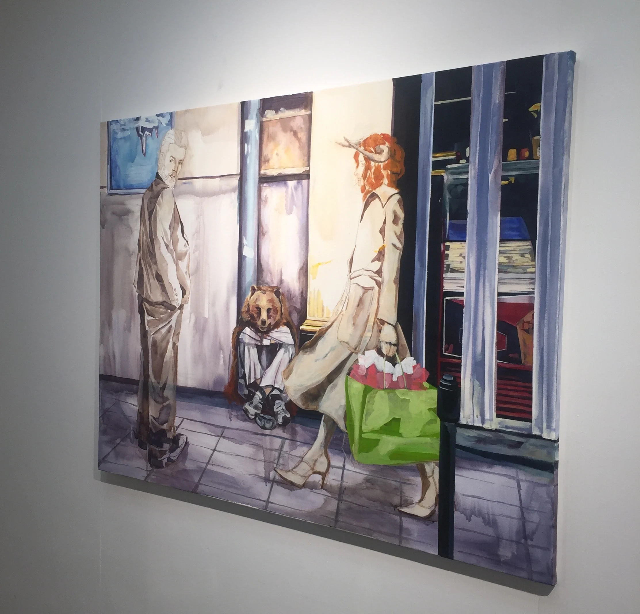 Kate completed this painting titled Trend Whispers as her final studio project in dialogue with her assigned Degas painting.