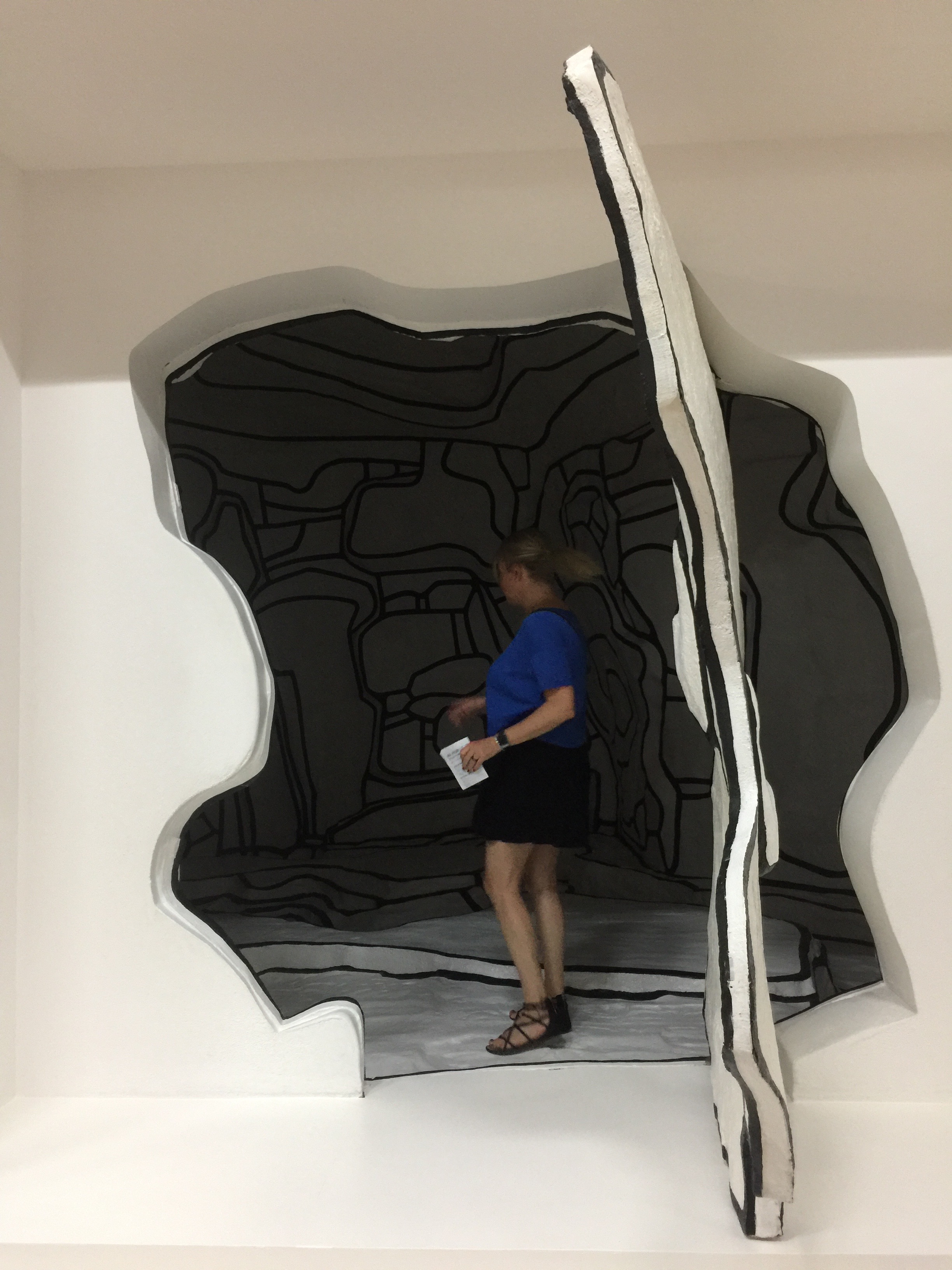 Dorothy, captured here, inside Jean Dubuffet's Le Jardin d'hiver (1968-70) immersive installation at the Pompidou in Paris.