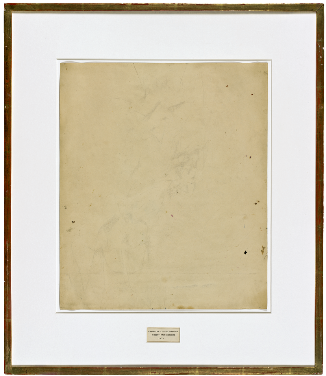 Robert Rauschenberg, Erased de Kooning Drawing (1953)