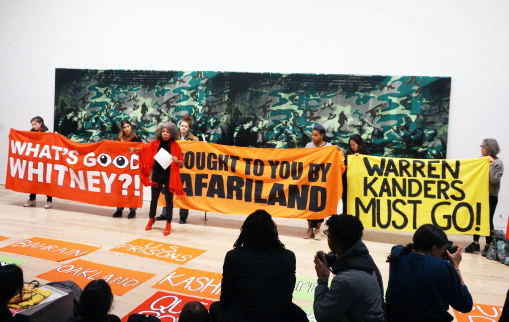‘We Don’t Want Dirty Money’: Decolonize This Place Protests Warren B. Kanders at Whitney Again, This Time in Warhol Retrospective